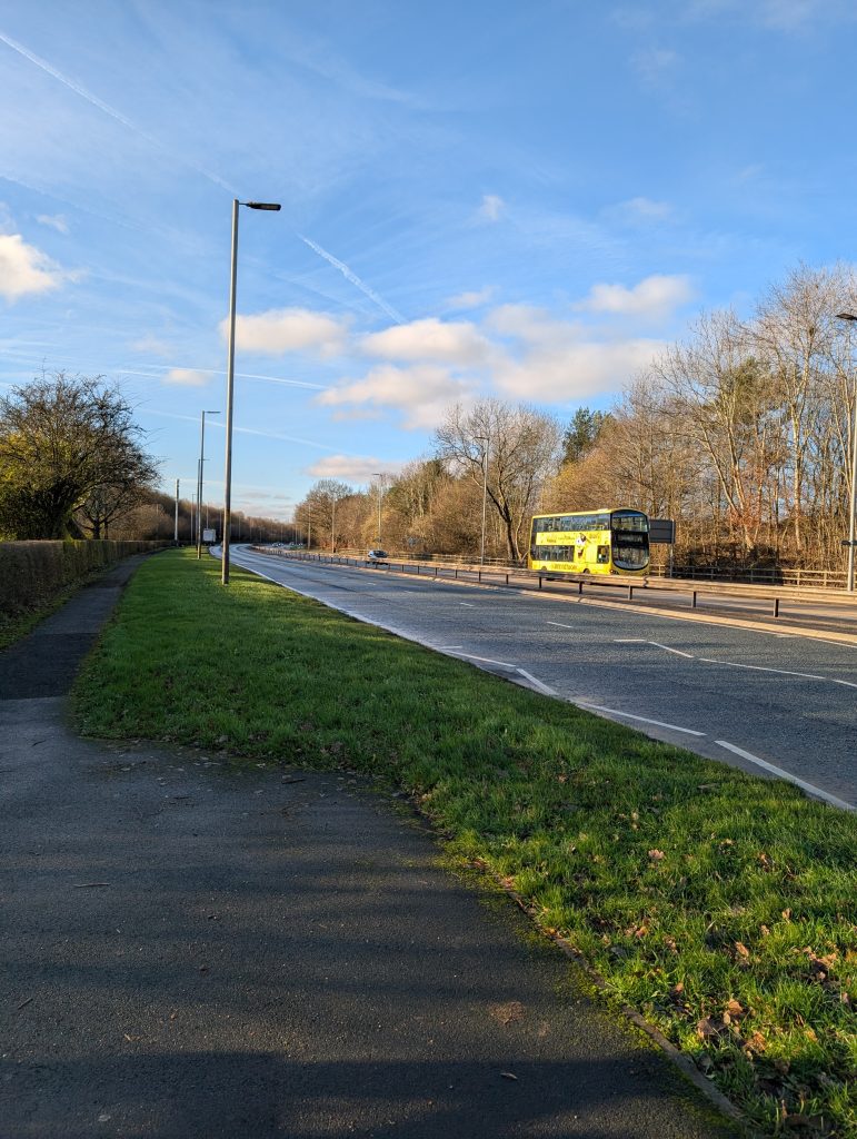 Crossing the A580 East Lancs Road