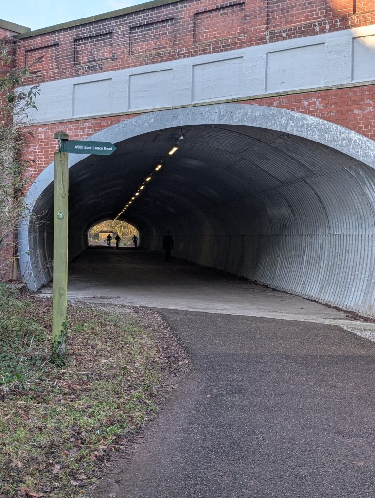 Passing under the M60 motorway